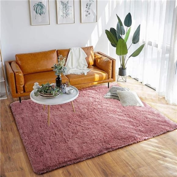 Soft Modern Indoor Large Shaggy Rug for Bedroom Livingroom Dorm Kids Room Home - Picture 6 of 6